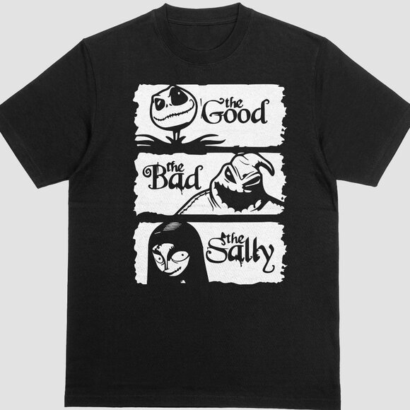 The Good The Bad The Sally Nightmare Men’s T-shirt Black - Picture 2 of 3